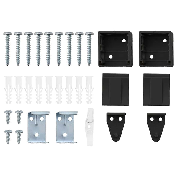 Venezia-verho Musta 175 x 150 cm 25 mm Alumiini
