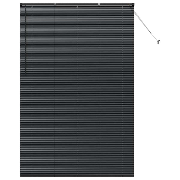 Venezia-verho Musta 220 x 140 cm 25 mm Alumiini