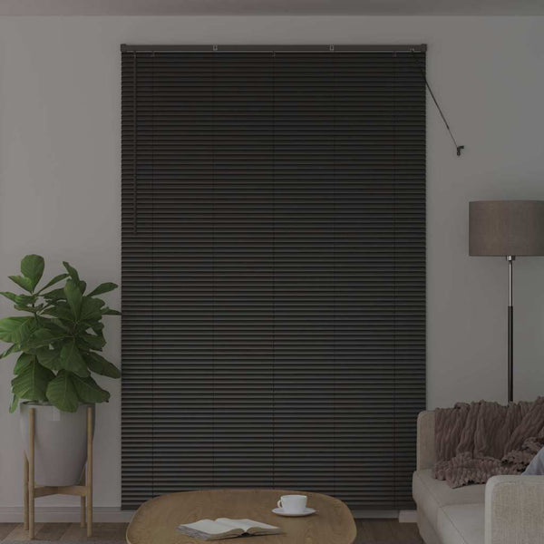 Venezia-verho Musta 220 x 145 cm 25 mm Alumiini