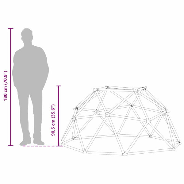 Lasten kiipeilydome Sininen 6FT ilman liukumista Teräs