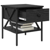 Musta tammi yöpöytä Vilsan 40x42x45cm (käsitelty puu ja metalli)
