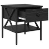 Yöpöytä laatikon kanssa 2 pcs Musta tammi 40 x 42 x 45 cm
