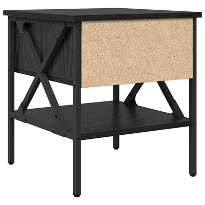 Yöpöytä laatikon kanssa 2 pcs Musta tammi 40 x 42 x 45 cm
