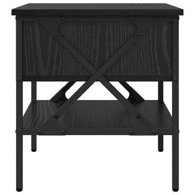 Yöpöytä laatikon kanssa 2 pcs Musta tammi 40 x 42 x 45 cm