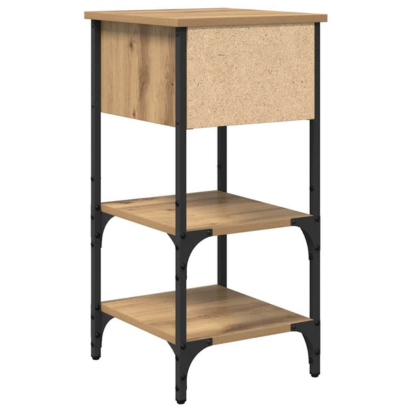 Yöpöytäkaappi 2 kpl Ruskea 33.5 x 36 x 70 cm Käsitelty puu