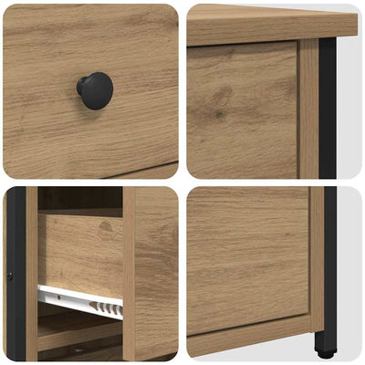 Yöpöytäkaappi laatikon kanssa 2 pcs artesaani tammi