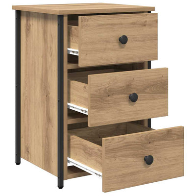 Yöpöytäkaappi laatikon kanssa 2 pcs artesaani tammi
