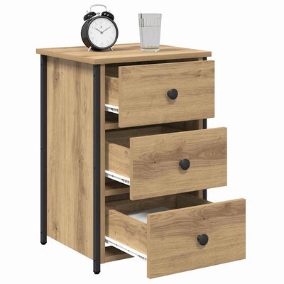 Yöpöytäkaappi laatikon kanssa 2 pcs artesaani tammi