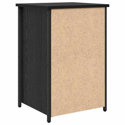 Yöpöytäkaappi laatikon kanssa 2 pcs Musta tammi