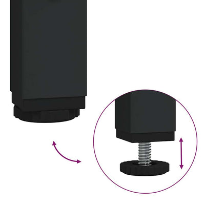 Yöpöytäkaappi laatikon kanssa 2 pcs Musta tammi