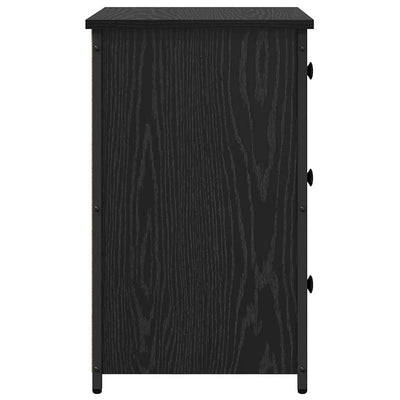 Yöpöytäkaappi laatikon kanssa 2 pcs Musta tammi