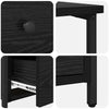 Yöpöytäkaappi 2 pcs Musta tammi 30 x 60 x 60 cm Tekninen puu