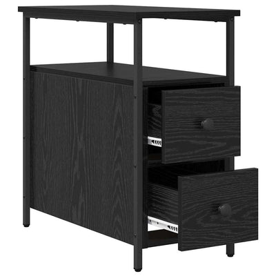 Yöpöytäkaappi 2 pcs Musta tammi 30 x 60 x 60 cm Tekninen puu