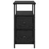 Yöpöytäkaappi 2 pcs Musta tammi 30 x 60 x 60 cm Tekninen puu