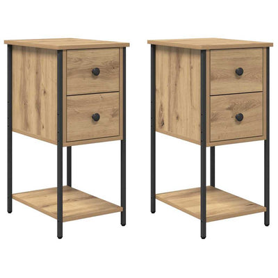 Yöpöytäkaappi 2 pcs artesaani tammi 32 x 42 x 70 cm