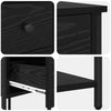Yöpöytäkaappi 2 pcs Musta tammi 32 x 42 x 70 cm Tekninen puu