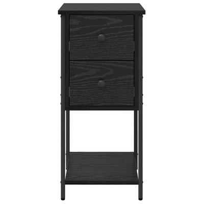 Yöpöytäkaappi 2 pcs Musta tammi 32 x 42 x 70 cm Tekninen puu