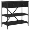 Musta konsolipöytä laatikon kanssa hyllyllä Grasian (muut tammi)