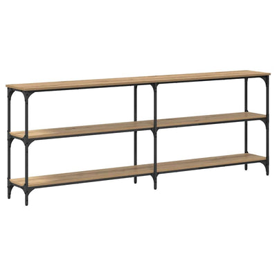 Artesaani tammi konsolipöytä hyllyllä Luciea 200x29x75cm