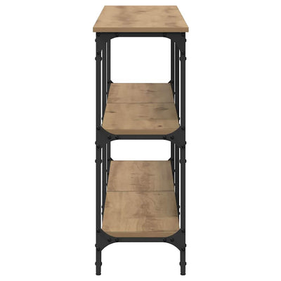 Artesaani tammi konsolipöytä hyllyllä Luciea 200x29x75cm