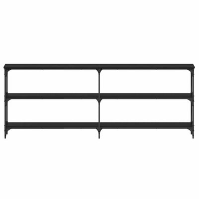 Musta tammi konsolipöytä hyllyllä Adorian 200x29x75cm