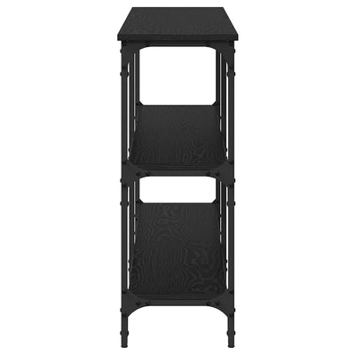 Musta tammi konsolipöytä hyllyllä Adorian 200x29x75cm