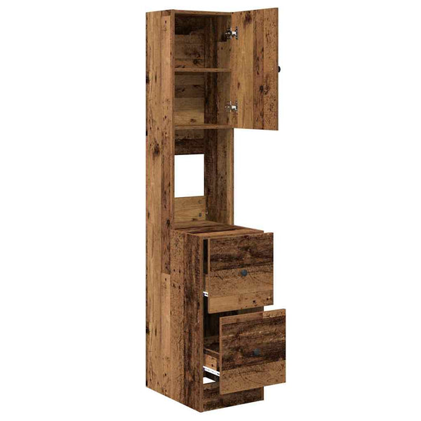 Keittiökaappi laatikon kanssa ovella Vanha puu 32 x 50 x 180 cm