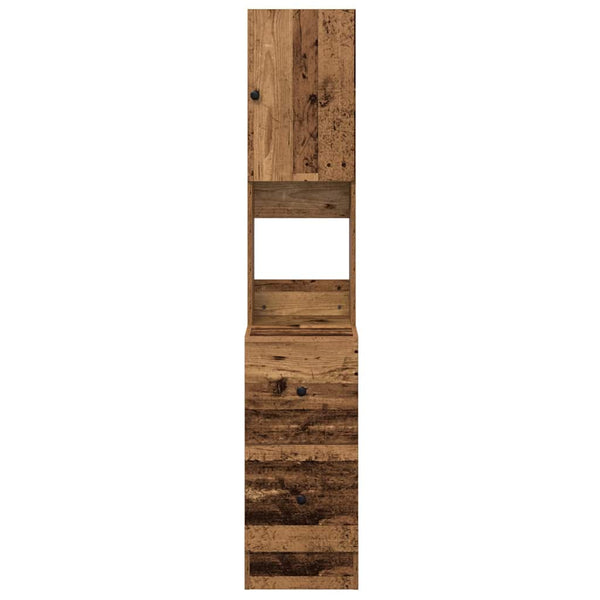 Keittiökaappi laatikon kanssa ovella Vanha puu 32 x 50 x 180 cm