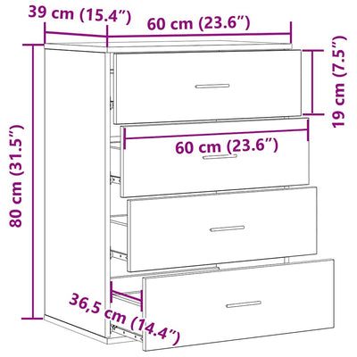 Vanha puu sivupöytä Amilia 60x39x80cm (puinen)