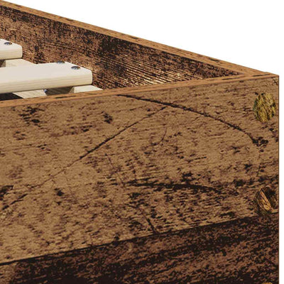 Vanha puu sängyn runko päätyllä Panaiot 90x200cm (puinen)