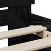 Musta tammi sängyn runko päätyllä Sadoveanu 3FT Single (puinen)