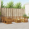 Ulkosohvakokoelma 10 kpl Luonnollinen