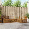 Ulkosohvakokoelma 4 kpl Luonnollinen Tiheä akasiapuu