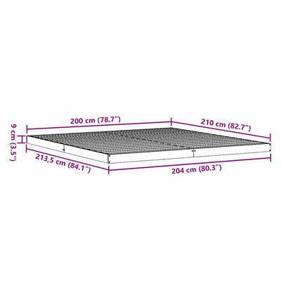 Lattiapunkka luonnollinen Giza 200x210cm (mänty)