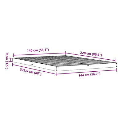 Valkoinen lattiapunkka Kerai 140x220cm (mänty)