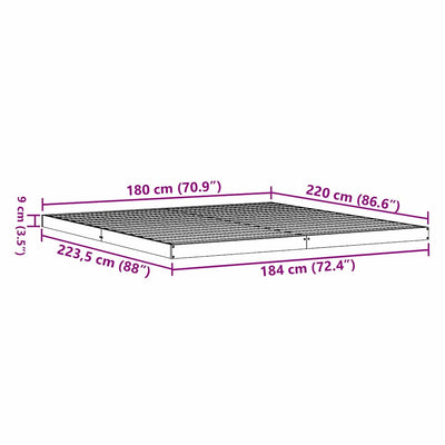 Lattiapunkka luonnollinen Ursu 180x220cm (mänty)