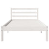 Valkoinen sänkykehys päätyllä Nicolaus 210x80cm (mänty)