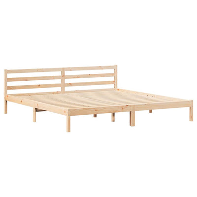 Sänkykehys päätyllä Ruskea 210 x 180 cm Täysi mänty