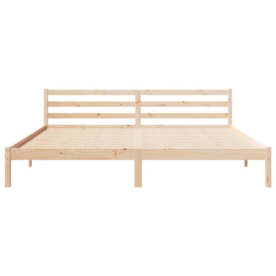 Sänkykehys päätyllä Ruskea 210 x 180 cm Täysi mänty