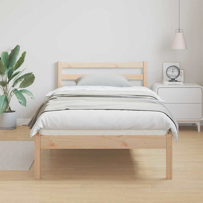 Sänkykehys päätyllä Ruskea 220 x 80 cm Täysi mänty