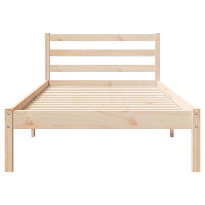 Sänkykehys päätyllä Ruskea 220 x 80 cm Täysi mänty