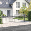 Puutarhaportti WOERDEN 125 x 500 cm Lukittava Teräs Harmaa