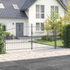 Puutarhaportti WOERDEN 175 x 500 cm Lukittava Teräs Harmaa