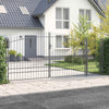 Puutarhaportti WOERDEN 200 x 500 cm Lukittava Teräs Harmaa