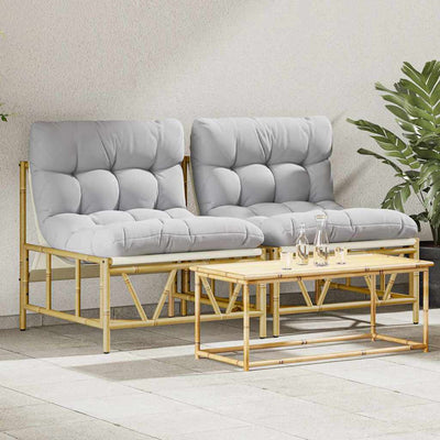 Vaaleanharmaa puutarhan tuoli Ginuela 75x75x71cm (2 pcs teräs)