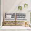 Vaaleanharmaa puutarhan tuoli Ginuela 75x75x71cm (2 pcs teräs)