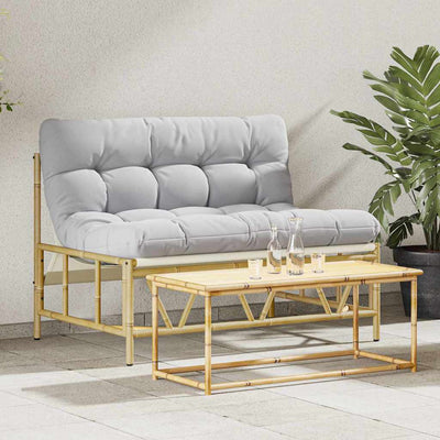 Vaaleanharmaa puutarhapenkki Suray 110x75x71cm (teräs)