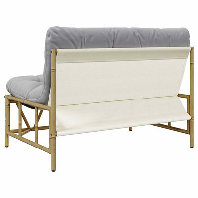 Vaaleanharmaa puutarhapenkki Suray 110x75x71cm (teräs)