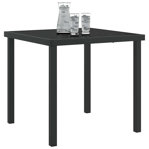 Puutarhapöytä Musta 80 x 80 x 73 cm Metalli