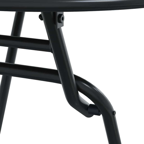 3 osainen Puutarhan Bistro Set Antrasiitti Teräksestä